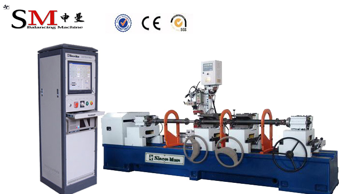 Design and debugging of crankshaft dynamic balancing machine
